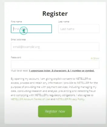 Neteller Register